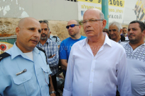 الرملة: وزير الامن الاسرائيلي وعدد من ضباط الشرطة في زيارة للمدينة